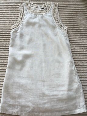 J.Crew Linen Crochet Maxine Dress XS